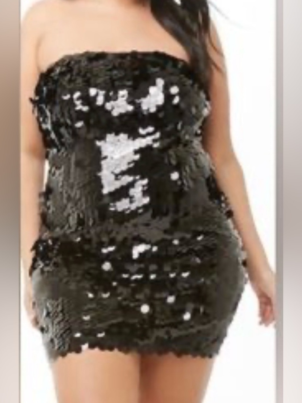 Plus Size Forever Large Sequin Bodycon Dress - Black Brand New size 0X